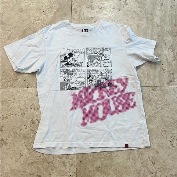 Disney White Graphic Tee with Comic Design Uniqlo x Disney - Picture 1 of 4